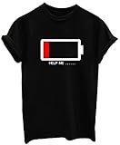 BLACKOO Women's Printed Letter Tops Short Sleeve Tee Shirts Black Small