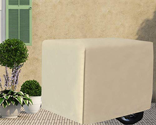 iiSPORT Waterproof Generator Cover - 600D Heavy Duty Polyester Generator Cover Medium, Fits Generators Up to 32" L x 24" W x 24" H, Khaki