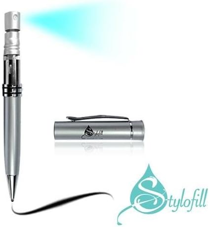 Perfume Pen - Intellectual - Polished Silver with Refillable Atomizer Spary Bottle)