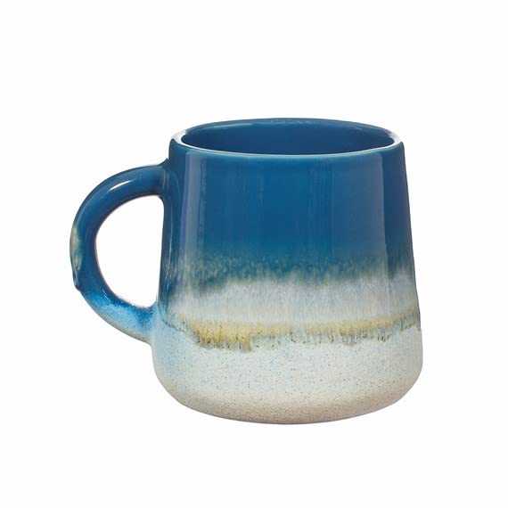 Sass & Belle Mojave Glaze Blue Mug - Ceramic Coffee Mug and Tea Cup with Artisan Finish Stylish Home Decor Kitchen Accessory Designed by Sass and Belle