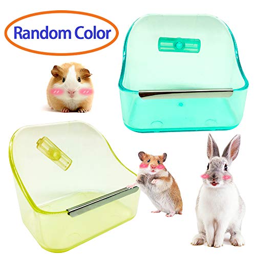 Small Animal Food and Water Bowl,Bunny Cage Hay Feeder Bin,Guinea Pig Timothy Holder,Feeding Bowls for Rat, Hamster,Chinchilla,Gerbil,Hedgehog,Rabbit(Random Coloer) - Thumbnail 3