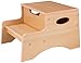 KidKraft Wooden Step 'N Store Stool with Handles and Hidden Storage - Natural, Gift for Ages 3-8