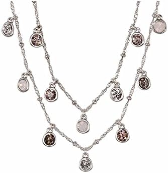 Amanda Blu Women's Double Strand Necklace Rhouduim 18-20" L Blush