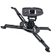 DYNAVISTA Full Motion Universal Projector Ceiling Mount Bracket with Adjustable Extendable Arms Rotating Swivel Tilt and Low Profile Mount for Home and Office Projector (Black) primary