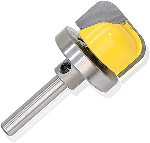 certainPL 1/4'' Shank 1-1/8" Diameter Bowl Router Bit Dish Tray Carving Woodworking Tool (Yellow)
