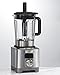 Wolf Gourmet High-Performance Blender, 64 oz Jar, 4 Program Settings, 12.5 AMPS, Blends Food, Shakes and Smoothies, Silver Knob with Black Knob Accessory, Stainless Steel (WGBL120SR)