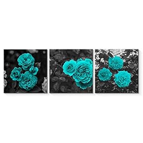for Living Room Bedroom Home Artwork Flowers Paintings x3 Panels
