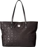 MCM Women's Nylon Zip Top Tote, Black, One Size