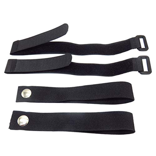 MFC Rear Window Roll Up Snap Straps & Soft Top Sunrider Straps, for Jeep Wrangler 2007-2019, Black - Thumbnail 2