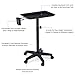 Giantex Mayo Rolling Aluminum Tray Cart, Salon Instrument Trolley Stand with 5 Casters and Accessory Caddy, Large Tray for More Storage Space (21x21x38), Beauty Tool Trolley Service Cart