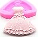 NYKKOLA Princess Dress Silicone Fondant Cake Mold Chocolate Baking Sugarcraft primary