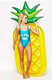OVOV Pool Party Pineapple Pool Float Giant Inflatable Floatie Lounge Raft for Kids & Adults Summer Pool Party Toys (Pineapple)