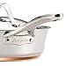 Anolon Novelle Copper Stainless Steel Saute Pan / Frying Pan / Fry Pan with Lid and Helper Handle - 3 Quart, Silver