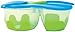 b.box 2 Compartment Snack Pack with Soft-tip Spoon | Color: Aqualicious | for All Ages and Stages | BPA-Free | Phthalates & PVC Free | Dishwasher (top Rack) & Microwave (not lid) Safe