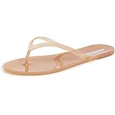 Black Suede Studio Women's Crystal Jelly Flip Flops