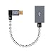 CableCreation Right Angle Micro USB OTG Adapter, Braided Micro USB to USB On The Go Adapter Compatible with Flash Drive, Mouse & Keyboard, Game Controller, Aluminum, Space Gray