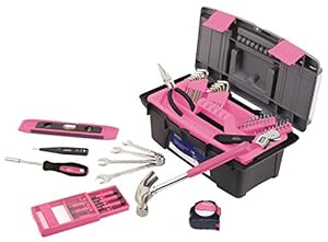 12. Apollo Tools 53-Piece Household Pink Tool Set