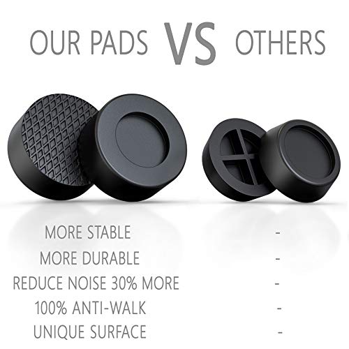Ecardy Anti Vibrasion Pads for Washing Machine & Dryer - Rubber Anti-Walk Anti Vibration Pads Prevent Walking and Vibration - Fits All Washers & Dryers - Thumbnail 4