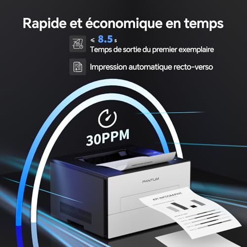 PANTUM BP4209DW Black and White Laser Printer with 30ppm Speed, Automatic Duplex Printing and Anti-Jam Function, Compatible with USB, Wi-FI, AirPrint, Mopria