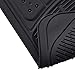 Amazon Basics 3-Piece Flexible Rubber Car Floor Mat, Black