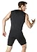 TM-MUV06-BLK_Medium Tesla Men's V Neck Sleeveless Cool Dry Compression Muscle Tank Baselayer MUV06