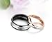 Dreamslink His or Hers (Priced Separate) Forever Love Black & Rose Gold Plated Stainless Steel Titanium Wedding Band Couple Rings(Available Sizes 5 to 12)