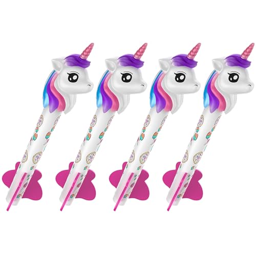 Beefunni Unicorn Rocket Launcher for Girls - 4 Unicorn Outdoor Toys for Kids, Ages 3-8