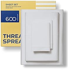 600 TC Queen Size Bed Sheet Set - 100% Cotton