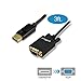 gofanco DisplayPort to VGA Cable 3 Feet Gold Plated DP to VGA Adapter Cable - Male to Male Converter Cable for DisplayPort-Equipped Desktops and Laptops to Connect to VGA Displays (Black) (DPVGA3F)