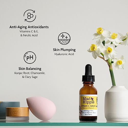 Mad Hippie Vitamin C Serum for Face with Hyaluronic Acid, Vitamin E & Ferulic Acid Vitamin C