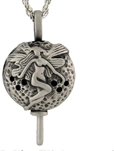 Fairy Wings Aromatherapy Diffuser Pendant on 24" Chain - With Pads for Essential Oils
