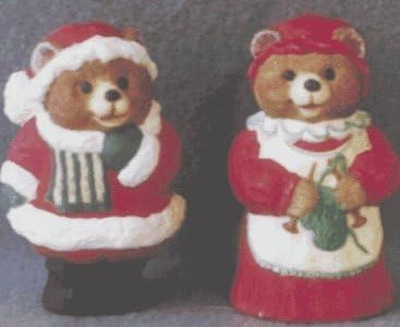 HallmarkMerry Miniatures Mr. and Mrs. Claus 1996 Ceramic Christmas Figurine Set