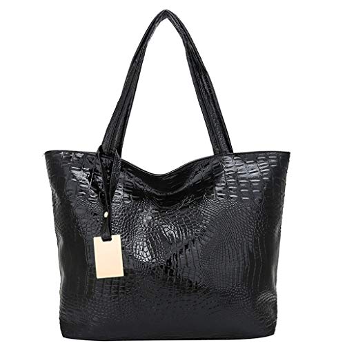 Tronet Handbag Storage Organizer/Women Ladies Fashion Alligator Solid Large Capacity Shoulder Tote Handbag Bags