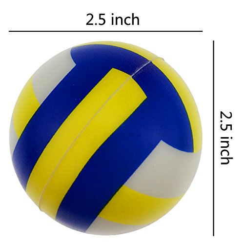 Akusety Mini Sports Stress Balls Volleyballs Fun, 12Pack Foam Ball 2.5