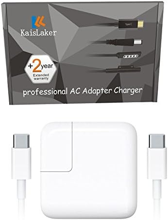 KaisLaker MNF72LL/A 61W USB-C Power Adapter Charger Replacement for Apple Macbook 12" Pro 13" 2016 Version A1706 A1708 Type C Charger With 6.7Ft Power Cable 24 months warranty