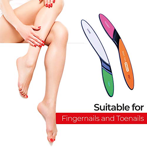 Titania Germany Nail Buffer - Durable & Coded 4 Way Fingernail Shiner For Quick & Easy Grooming- Ideal For Manicure, Pedicure, Natural & Cosmetic Nails - Thumbnail 2