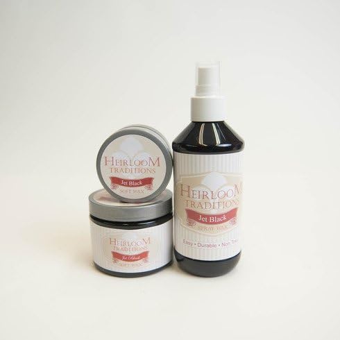 Heirloom Traditions Furniture Wax for Antiquing Chalk Type Paint (6oz Soft, Jet Black)