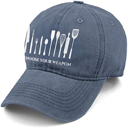 Chef Kitchen Choose Your Weapon New Men and Women Adult Comfort Adjustable Denim Hat Truck Baseball Cap