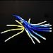 Easy Catch 50PCS 9CM Luminous Mixed Soft Squid Skirts Lures Octopus Trolling Hoochies