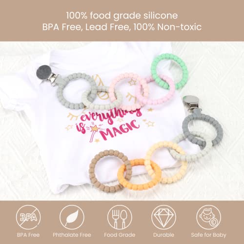 Kalovin Teether Rings, Silicone Sensory Teething Ring, Baby Teether