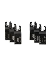 Lupan set de 6 unidades de hojas de sierra para multiherramienta oscilante para madera, compatible con Fein Multimaster, Porter Rockwell Cable, Black & Decker, Bosch Craftsman, Ridgid Ryobi, Makita Milwaukee, Dewalt, Chicago y muchas más.