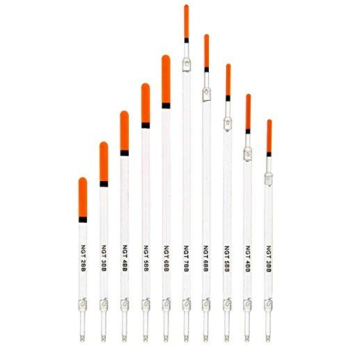 x 10 waggler floats sizes 2bb to 7bb coarse fishing