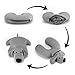 Puppy Neck Pillow/Stuffed Animal Travel Pal by Satellas Perfect Travel Pillow for Any Age - Converts from Neck Pillow to Stuffed Animal