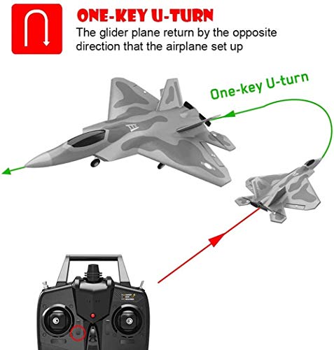 XHH F-22 Raptor Modell RC Flugzeuggleiter, Fernbedienung Flugzeug, F-22 4CH Anfänger Kampfflugzeug, Drohne EPP… – Bild 5