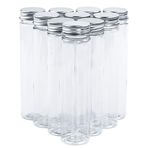 JPSOR 15pcs 110ml Clear Flat Plastic Test Tubes with Screw Caps, 140 x 35 mm, and 1 Test Tube Brush - Thumbnail 5