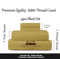 100% Cotton Sheets, Softest 4-Pc Queen Sheet