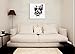 Muzagroo Art Oil Painting Cool Bulldog Art Hand Painted on Canvas Modern Animal Wall Art for Living Room Decor Boys Room Wall Art Dog Pictures (24x24in)