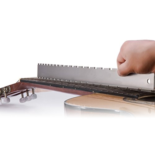 Vankcp Stainless Steel Guitar Neck Notched Straight Edge for Checking the Guitar Fret Board
