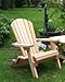 Kilmer Creek Folding Natural Cedar Adirondack Chair, Amish Crafted