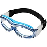 GGBuy Outdoor Sports Basketball Glasses with Adjustable Elastic Wrap Strap Safety Eyewear Glasses Goggles for Kids Adult Youngster Adolescent Basketball Golf Rugby Soccer (Blue_Kids)